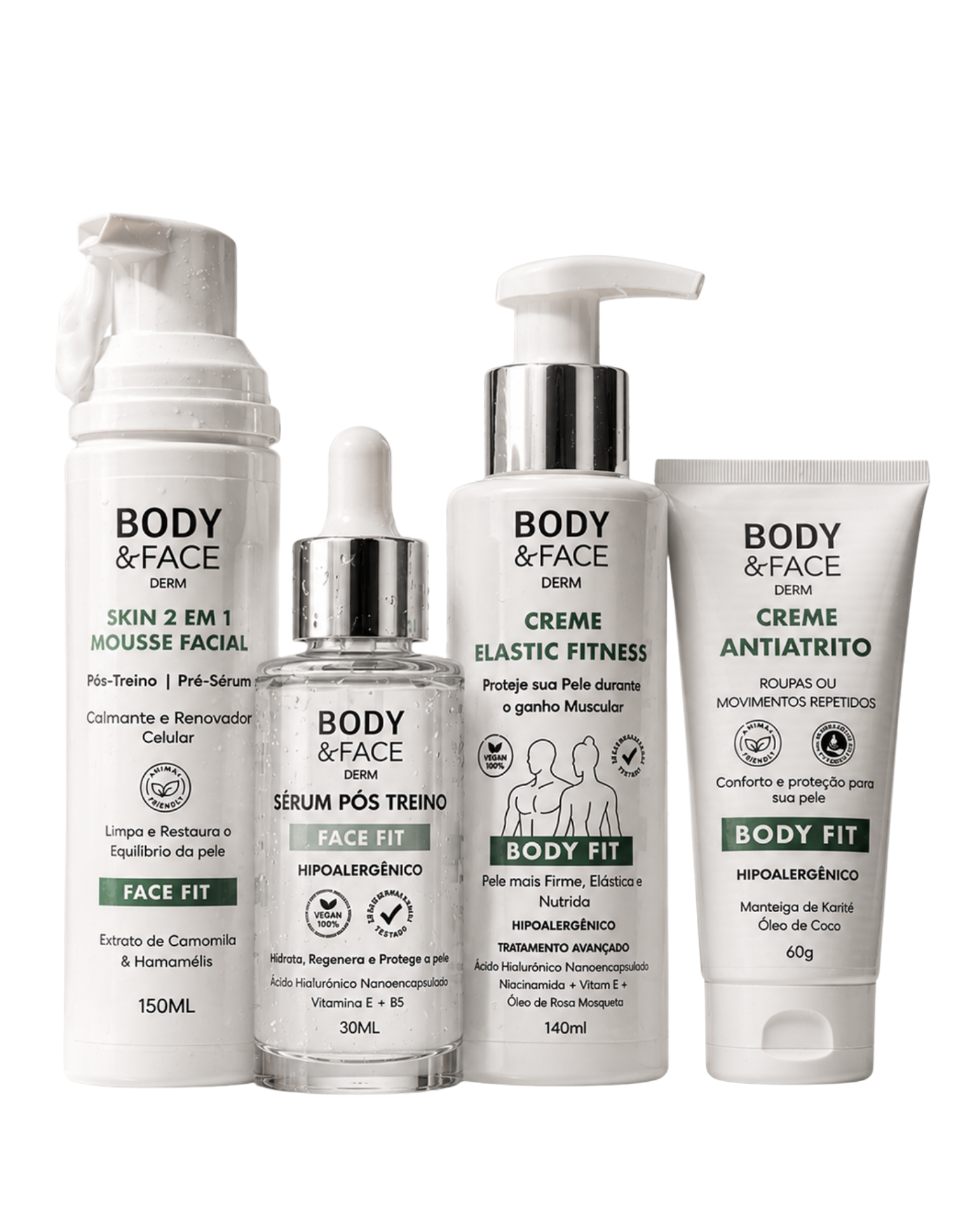 Linha de produtos Body & Face Derm
